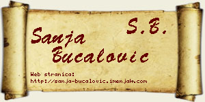 Sanja Bucalović vizit kartica